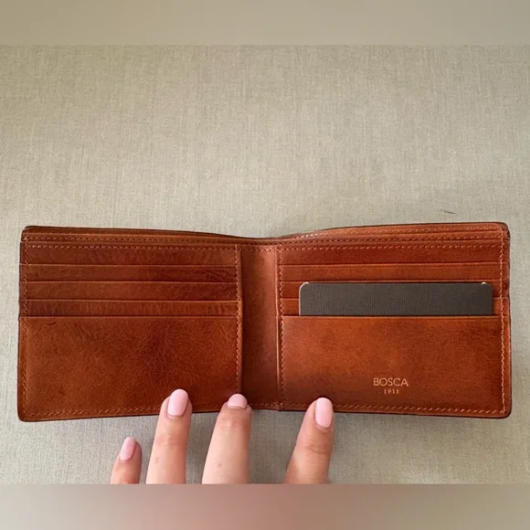 Bosca Brown Leather Key & Card Holder - Picture 3 of 4